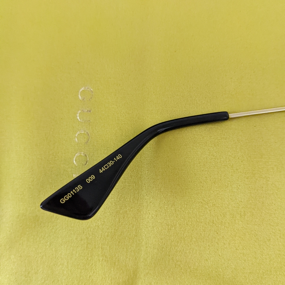 GUCCI Striped Round Sunglasses GG0113S Graphic Soave Amore Delicate Love - Picture 15 of 17